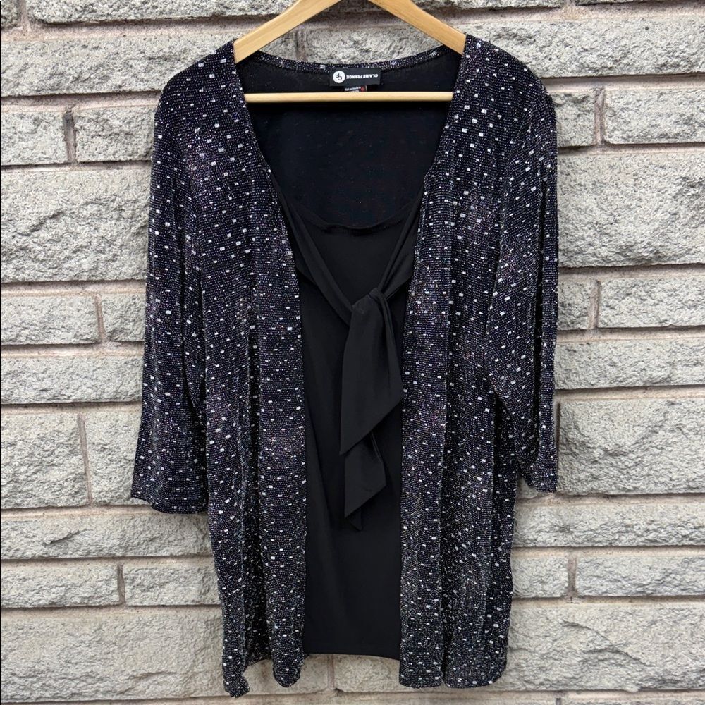 Black and Silver Women's Top